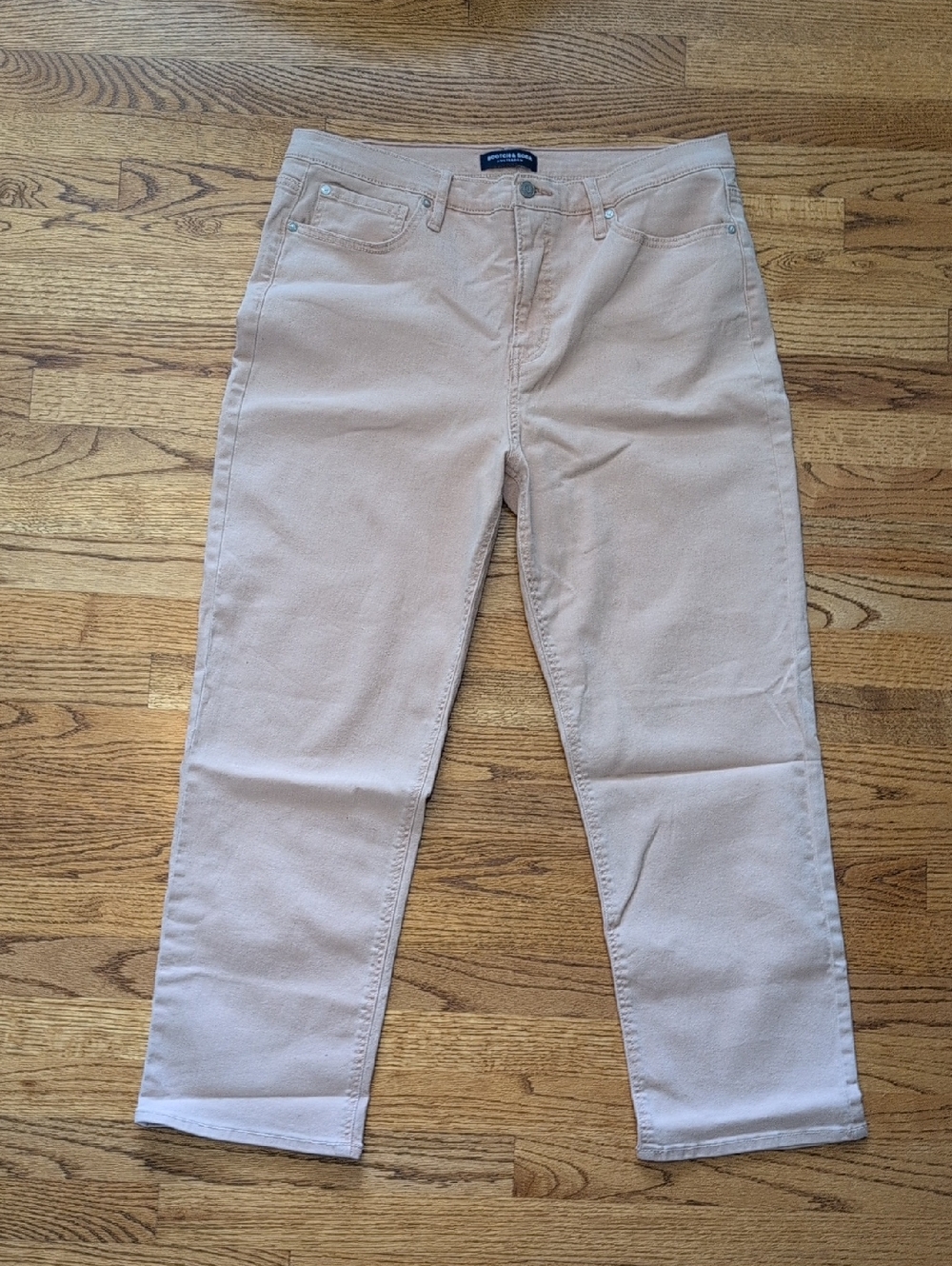 Scotch & Soda Women's Light Beige Straight Leg Jeans